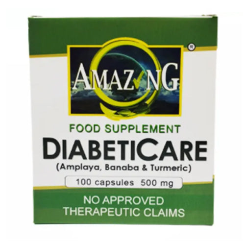 DiabetiCare 500mg capsules box front - FDA registered diabetes support supplement Philippines