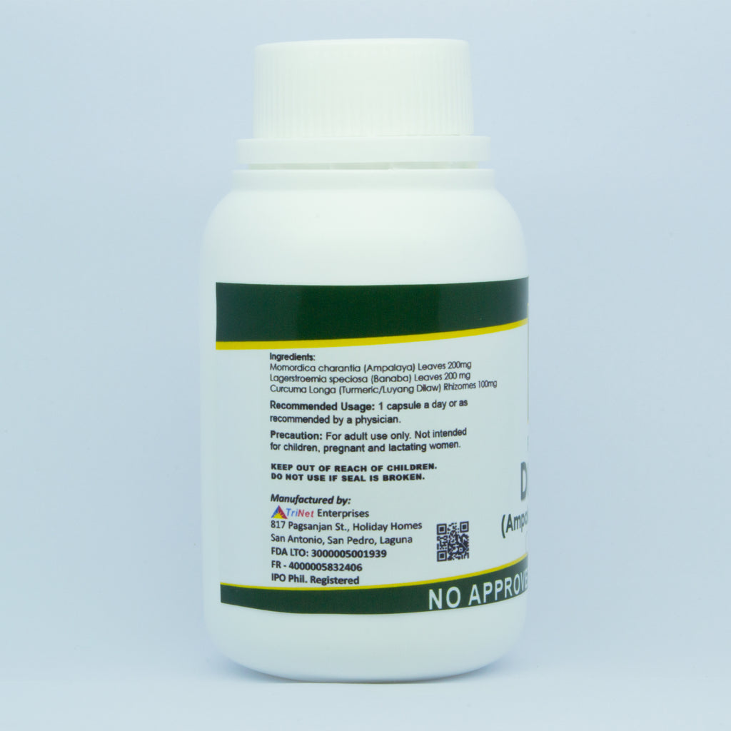 DiabetiCare supplement facts and ingredients - Ampalaya Banaba Turmeric blend for blood sugar balance