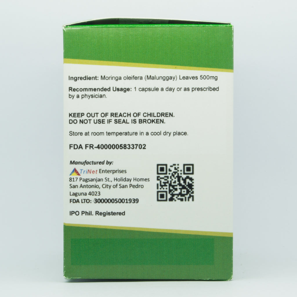 Moringa capsules box additional product information