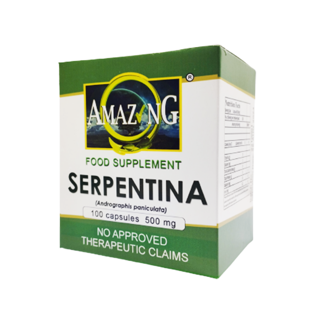 Serpentina 500mg capsules box of 100 - FDA registered food supplement